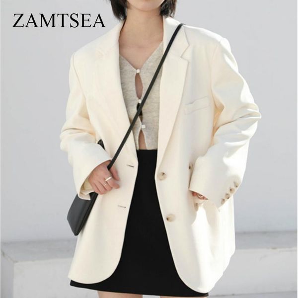 women's suits & blazers zamtsea 2021 autumn women coat fashion vintage white elegant female blazer chic pockets suit jacket casual offi, White;black
women's suits & blazers zamtsea 2021 autumn women coat fashion vintage white elegant female blazer chic pockets suit jacket casual offi, White;black