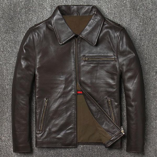 men's leather & faux jacket men short denim made of old tea core two-color black red brown locomotive suit 2021
men's leather & faux jacket men short denim made of old tea core two-color black red brown locomotive suit 2021