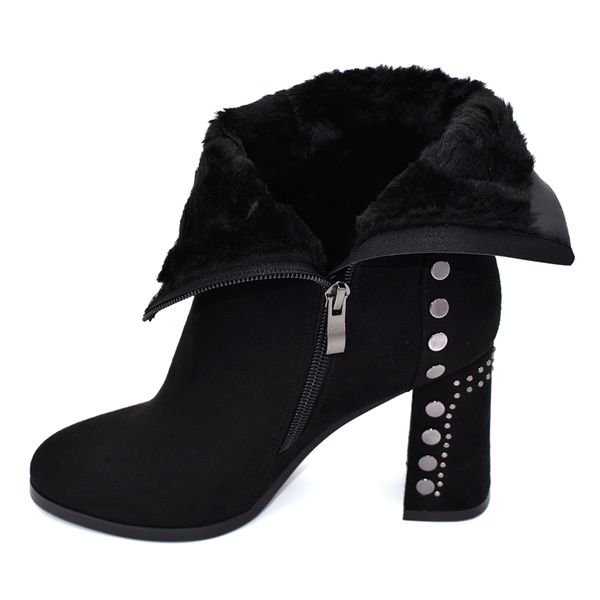 rivet high heels boots women pointed toe ankle boots flock leather zippe black shoes woman new autumn winter booties
rivet high heels boots women pointed toe ankle boots flock leather zippe black shoes woman new autumn winter booties