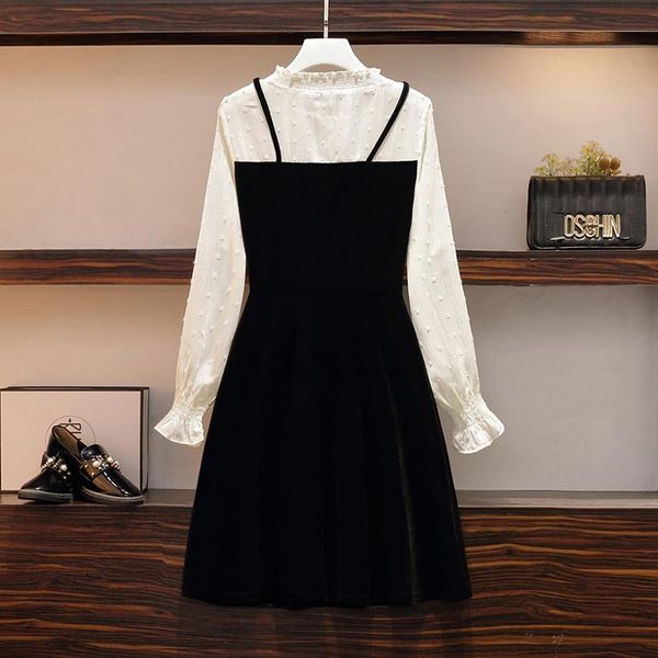 casual dresses sifafos woman dress faux two pcs suits autumn spring long sleeve vestido de mujer and plus size vestidos, Black;gray
casual dresses sifafos woman dress faux two pcs suits autumn spring long sleeve vestido de mujer and plus size vestidos, Black;gray