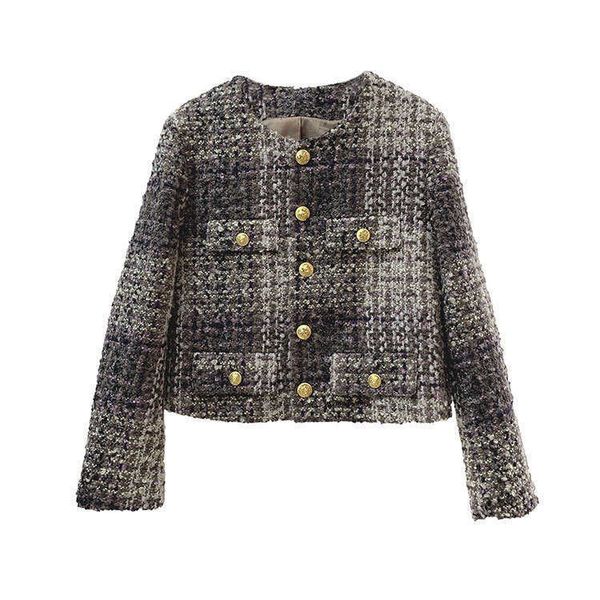 xq small fragrance short coat women's 2021 autumn winter wool woven temperament et xq712, Black;brown
xq small fragrance short coat women's 2021 autumn winter wool woven temperament et xq712, Black;brown