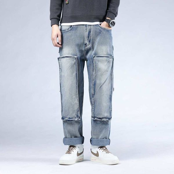2021 new loose baggy style hare men's breech in straight-line cargo pants cowboy jeans hiphop breeches 9xw6, Blue
2021 new loose baggy style hare men's breech in straight-line cargo pants cowboy jeans hiphop breeches 9xw6, Blue