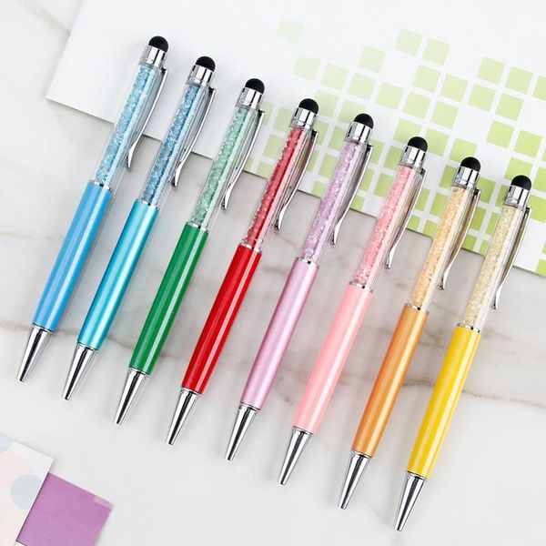 ballpoint pens 5pcs creative crystal pen diamond stationery ballpen stylus touch 19 colors oily black refill, Blue;orange
ballpoint pens 5pcs creative crystal pen diamond stationery ballpen stylus touch 19 colors oily black refill, Blue;orange