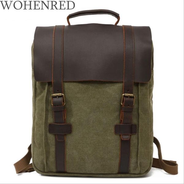 backpack men's backpacks vintage canvas school bag military leather travel male knapsack bagpack mochila women laprucksack
backpack men's backpacks vintage canvas school bag military leather travel male knapsack bagpack mochila women laprucksack
