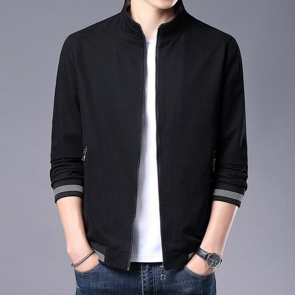 men's jackets 2021 spring autumn casual jacket men solid good quality cotton male slim fit outerwear coat clothing brand, Black;brown
men's jackets 2021 spring autumn casual jacket men solid good quality cotton male slim fit outerwear coat clothing brand, Black;brown