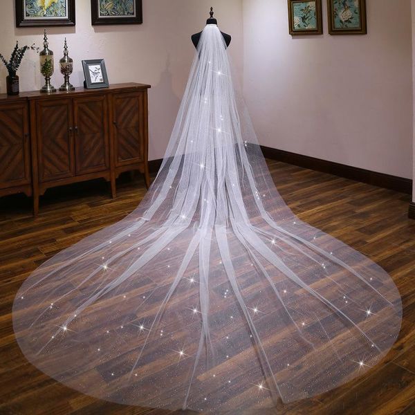 bridal veils shiny stunning white 3m one layer lace appliques veil bling ivory cathedral wedding dress accessories, Black
bridal veils shiny stunning white 3m one layer lace appliques veil bling ivory cathedral wedding dress accessories, Black