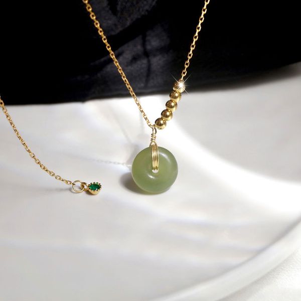 100% real 925 sterling silver chain necklaces for women green zircon natural hetian jade pendant clavicle necklace ymn212
100% real 925 sterling silver chain necklaces for women green zircon natural hetian jade pendant clavicle necklace ymn212