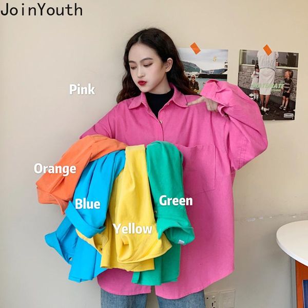 women's blouses & shirts joinyouth women 2021 spring fashionshirts korean solid full button clothes female loose turn down collar wild, White
women's blouses & shirts joinyouth women 2021 spring fashionshirts korean solid full button clothes female loose turn down collar wild, White