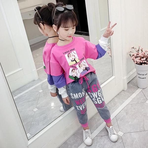 teenage girls clothing spring autumn fashion kids long sleeve + denim pants 2pcs suit children's costume clothes 10 12 year, White
teenage girls clothing spring autumn fashion kids long sleeve + denim pants 2pcs suit children's costume clothes 10 12 year, White