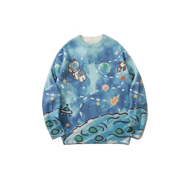 Men's Sweaters Kpop Spaceship Graffiti Blue Vintage Knitted Sweater Men Harajuku Fashion Women Pullovers Korean Clothes Sueteres Para Hombre, White;black
Men's Sweaters Kpop Spaceship Graffiti Blue Vintage Knitted Sweater Men Harajuku Fashion Women Pullovers Korean Clothes Sueteres Para Hombre, White;black