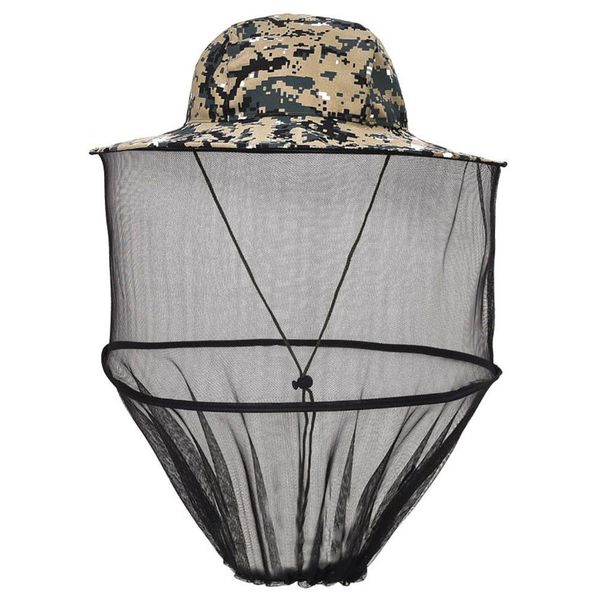 outdoor sunshade lone neck head cover camouflage fishing hat bee keeping insects mosquito net prevention cap mesh fishing cap, Blue;gray
outdoor sunshade lone neck head cover camouflage fishing hat bee keeping insects mosquito net prevention cap mesh fishing cap, Blue;gray