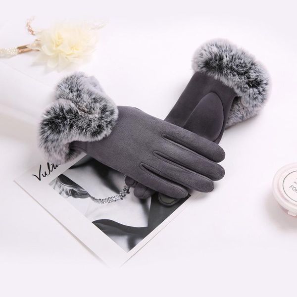 five fingers gloves 2021 women winter suede fur touch screen to keep warm without falling down driving, Blue;gray
five fingers gloves 2021 women winter suede fur touch screen to keep warm without falling down driving, Blue;gray