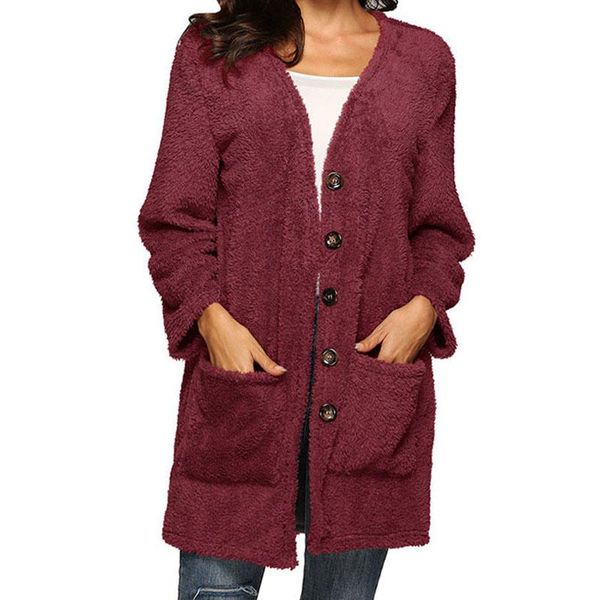 women's fur & faux plush long sleeve button pocket outwears 2021 winter fleece sweater women sherpa oversized cardigan jumper warm coat, Black
women's fur & faux plush long sleeve button pocket outwears 2021 winter fleece sweater women sherpa oversized cardigan jumper warm coat, Black