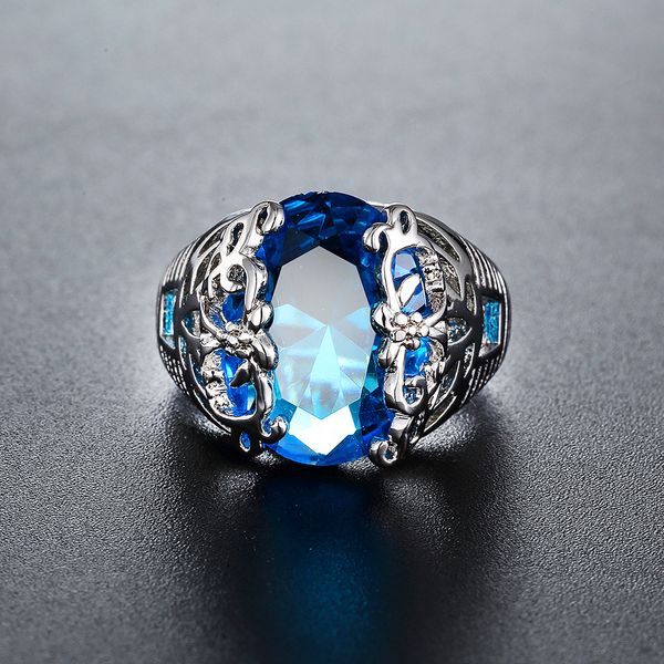 ring aquamarine jewelry creative women's zircon hand wedding, Slivery;golden
ring aquamarine jewelry creative women's zircon hand wedding, Slivery;golden