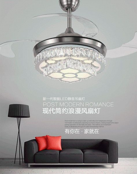 42inch 108cm the dimming control stealth fan lamp ceiling lamp crystal restaurant dining room living room 110-240v
42inch 108cm the dimming control stealth fan lamp ceiling lamp crystal restaurant dining room living room 110-240v