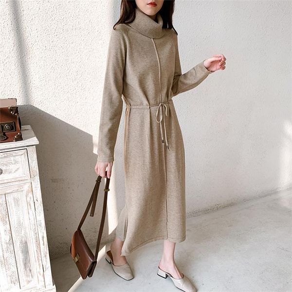 casual dresses jsxdhk oversize loose winter women elegant solid color turtleneck drawstring split knitted warm long dress femme, Black;gray
casual dresses jsxdhk oversize loose winter women elegant solid color turtleneck drawstring split knitted warm long dress femme, Black;gray