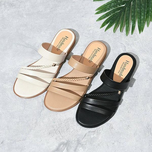 sandals zawsthia 2021 genuine cow leather open toe women summer shoes slippers nude slip on woman flat beach mules slides, Black
sandals zawsthia 2021 genuine cow leather open toe women summer shoes slippers nude slip on woman flat beach mules slides, Black