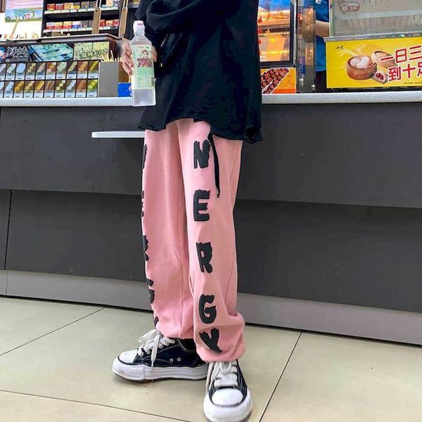 spring autumn black high waist corset sports long pants female students korean loose all-match sweatpants casual trousers 210526, Black;white
spring autumn black high waist corset sports long pants female students korean loose all-match sweatpants casual trousers 210526, Black;white