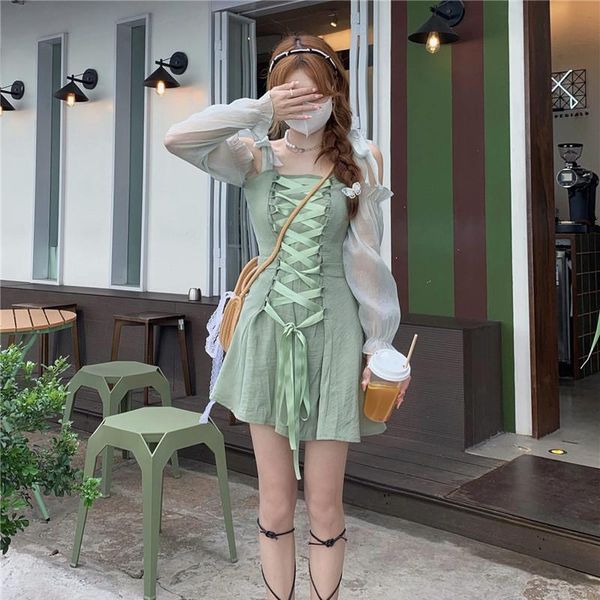 casual dresses sweet style chic off shoulder green for women puff sleeve strapless slash neck spaghetti strap dress female clothing, Black;gray
casual dresses sweet style chic off shoulder green for women puff sleeve strapless slash neck spaghetti strap dress female clothing, Black;gray