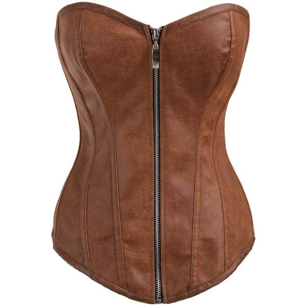 costumes nightclub leather gothic vest zipper leather court bodysuit brown leather corset, Black
costumes nightclub leather gothic vest zipper leather court bodysuit brown leather corset, Black