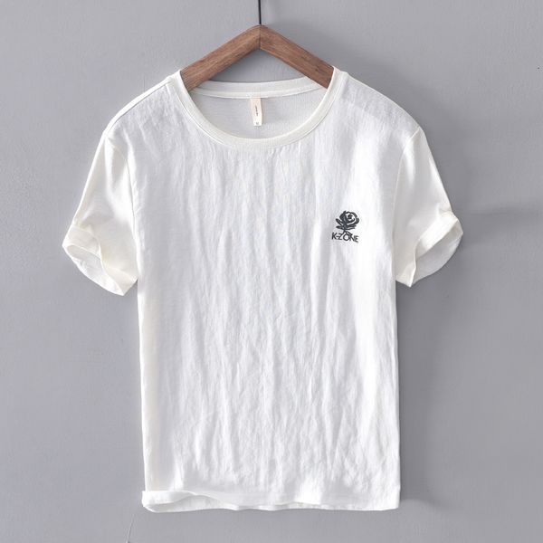 2021 new arrival short sleeve linen shirt men brand casual round neck t-shirt mens white summer t shirts male chemise judx, White;black
2021 new arrival short sleeve linen shirt men brand casual round neck t-shirt mens white summer t shirts male chemise judx, White;black