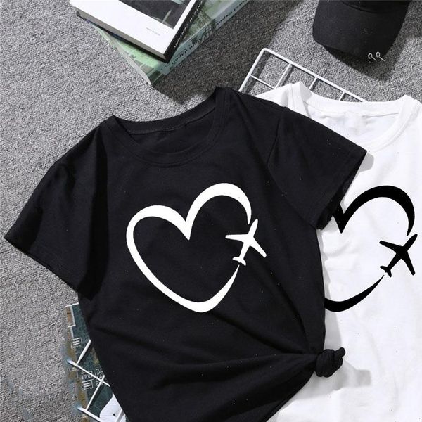 women tshirt travel plane heart love print casual streetwear funny shirts harajuku graphic tees clothing camisas mujer gift, White
women tshirt travel plane heart love print casual streetwear funny shirts harajuku graphic tees clothing camisas mujer gift, White