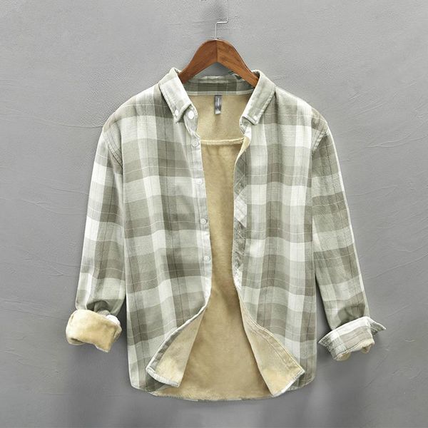 men's casual shirts winter slim fit warm long sleeve plaid lapel thicken fleece fashion japan style shirt, White;black
men's casual shirts winter slim fit warm long sleeve plaid lapel thicken fleece fashion japan style shirt, White;black