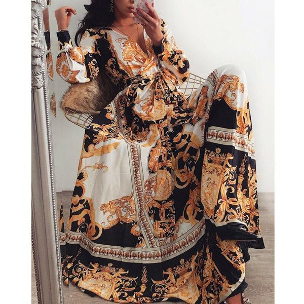 casual dresses baroque women long sleeve dress boho floral baggy maxi sundress party, Black;gray
casual dresses baroque women long sleeve dress boho floral baggy maxi sundress party, Black;gray
