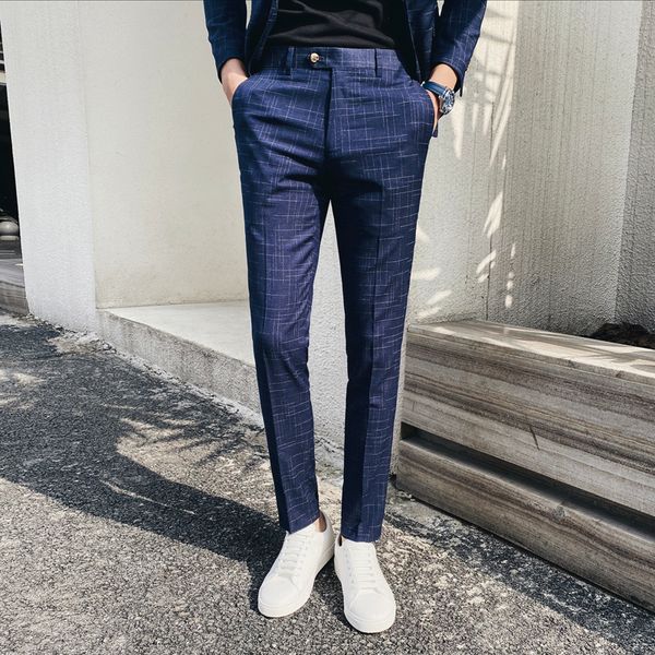 classic chess suit casual businessmen's dress korean brand pants fine fit social street clothes 27gz, Black
classic chess suit casual businessmen's dress korean brand pants fine fit social street clothes 27gz, Black