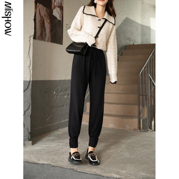 women's pants & capris mishow 2021 winter harem for women knitted pant high waist straight fashion sweat trousers female mxa41k0108, Black;white
women's pants & capris mishow 2021 winter harem for women knitted pant high waist straight fashion sweat trousers female mxa41k0108, Black;white