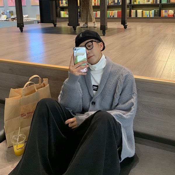 2021 winter cardigan men's warm fashion retro casual coat men streetwear oversize sweater jacket mens clothes nb0d, White;black
2021 winter cardigan men's warm fashion retro casual coat men streetwear oversize sweater jacket mens clothes nb0d, White;black
