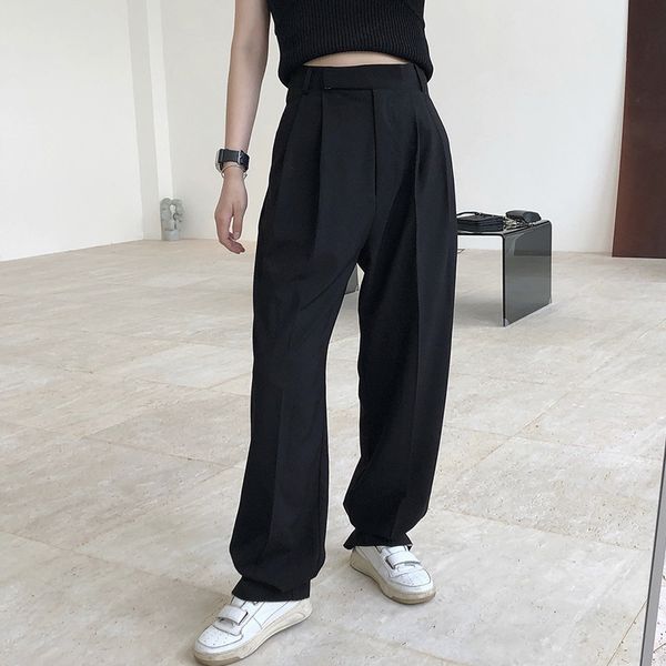 casual black wide leg pants for women high waist loose straight pants female 2021 autumn fashion new clothing, Black;white
casual black wide leg pants for women high waist loose straight pants female 2021 autumn fashion new clothing, Black;white