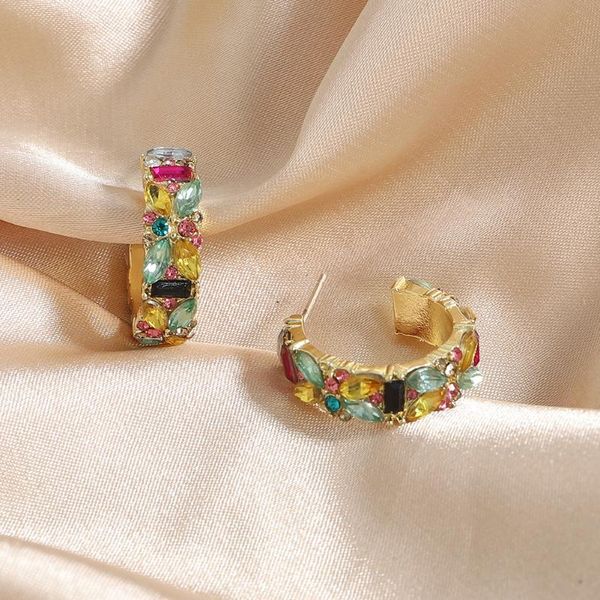 stud miwens multicolor crystal copper circel earrings for women geometry punk metal round huggie jewelry, Golden;silver
stud miwens multicolor crystal copper circel earrings for women geometry punk metal round huggie jewelry, Golden;silver