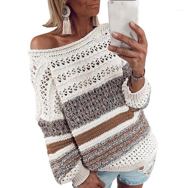 women's sweaters warm crew neck loose knitted autumn winter casual holiday polyester women sweater soft long sleeves office striped hol, White;black
women's sweaters warm crew neck loose knitted autumn winter casual holiday polyester women sweater soft long sleeves office striped hol, White;black