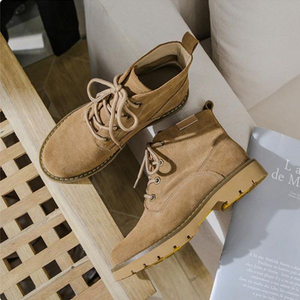 boots waterproof women nubuck leather ankle british short 2021 autumn casual shoes non-slip 35-44, Black
boots waterproof women nubuck leather ankle british short 2021 autumn casual shoes non-slip 35-44, Black