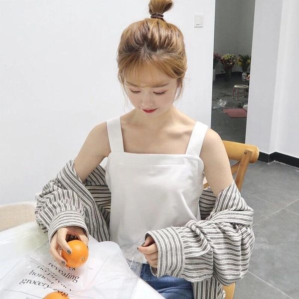 women's tanks & camis korean version of the beautiful back camisole y2k outer wear slim short sling inner base shirt females students s, White
women's tanks & camis korean version of the beautiful back camisole y2k outer wear slim short sling inner base shirt females students s, White