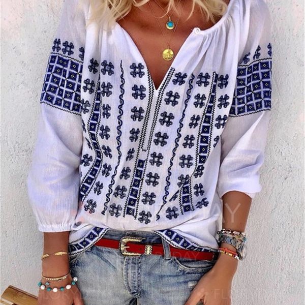 2021 new white plus size cotton embroidery autumn blouse shirt women casaul v neck pullover camisas mujer kc7w, Black;brown
2021 new white plus size cotton embroidery autumn blouse shirt women casaul v neck pullover camisas mujer kc7w, Black;brown
