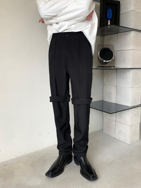 men clothing fashion ribbon casual straight suit pants trousers plus size singer costumes 27-46 men's, Black
men clothing fashion ribbon casual straight suit pants trousers plus size singer costumes 27-46 men's, Black