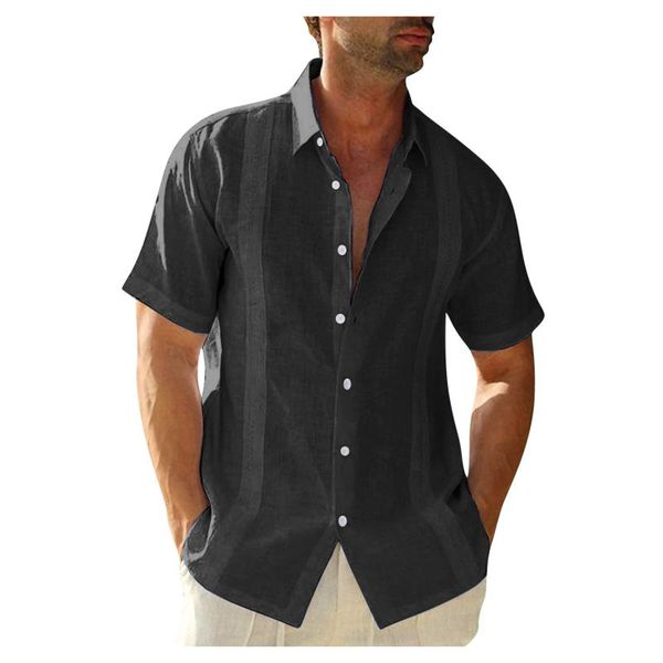men's casual shirts summer short sleeve slim fit solid for men turn-down collar button up male blouse chemise homme, White;black
men's casual shirts summer short sleeve slim fit solid for men turn-down collar button up male blouse chemise homme, White;black