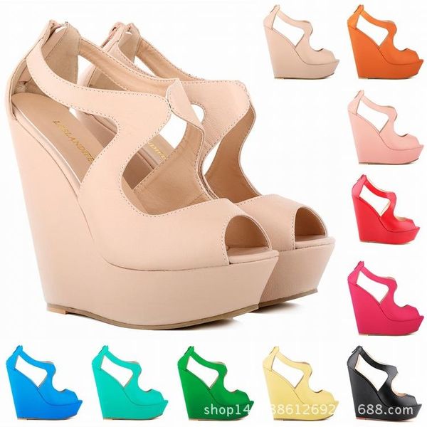 slippers summer korean fashion women's slope heel platform hollow fish mouth casual sandals, Black
slippers summer korean fashion women's slope heel platform hollow fish mouth casual sandals, Black