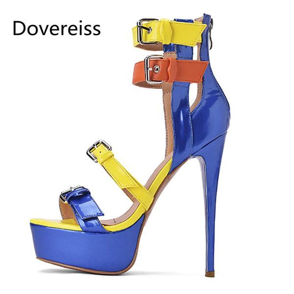 sandals dovereiss fashion summer women's shoes elegant buckle waterproof femmes party back zipper stilettos heels 36-47, Black
sandals dovereiss fashion summer women's shoes elegant buckle waterproof femmes party back zipper stilettos heels 36-47, Black
