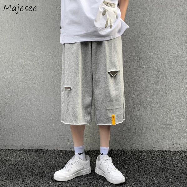 men's shorts casual men hole patchwork simple design all-match wide leg summer comfortable male trousers ins korean style streetwear, White;black
men's shorts casual men hole patchwork simple design all-match wide leg summer comfortable male trousers ins korean style streetwear, White;black