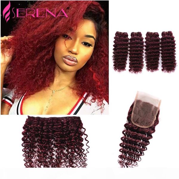 burgundy wine red kinky deep curly virgin hair with closure cabelos humano virgin hair bundle deals with closure peruvian braid 99j bundles, Black;brown
burgundy wine red kinky deep curly virgin hair with closure cabelos humano virgin hair bundle deals with closure peruvian braid 99j bundles, Black;brown