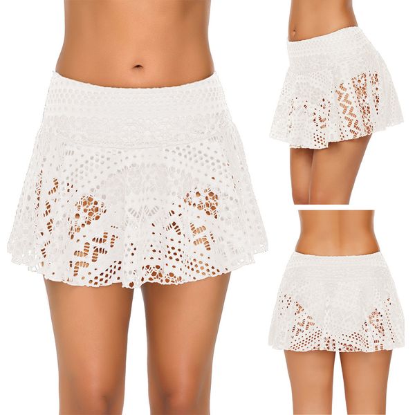 trunks new women's hollow out lace triangle beach skirt swimming shorts, White;black
trunks new women's hollow out lace triangle beach skirt swimming shorts, White;black