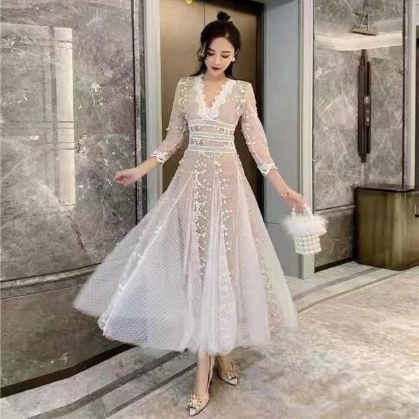 casual dresses ivy he woman flower lace embroidery mesh maxi dress sweet women long sleeve v neck polka dot white party vestidos, Black;gray
casual dresses ivy he woman flower lace embroidery mesh maxi dress sweet women long sleeve v neck polka dot white party vestidos, Black;gray
