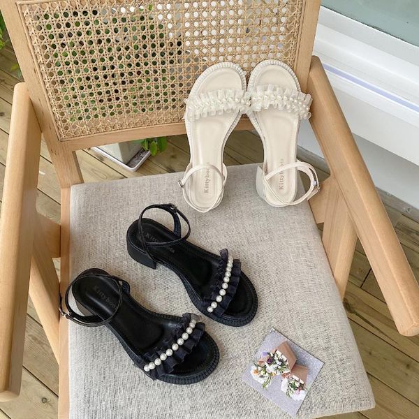 sandals low woman leather low-heeled rome pu hoof heels rubber slides fabric heel, Black
sandals low woman leather low-heeled rome pu hoof heels rubber slides fabric heel, Black