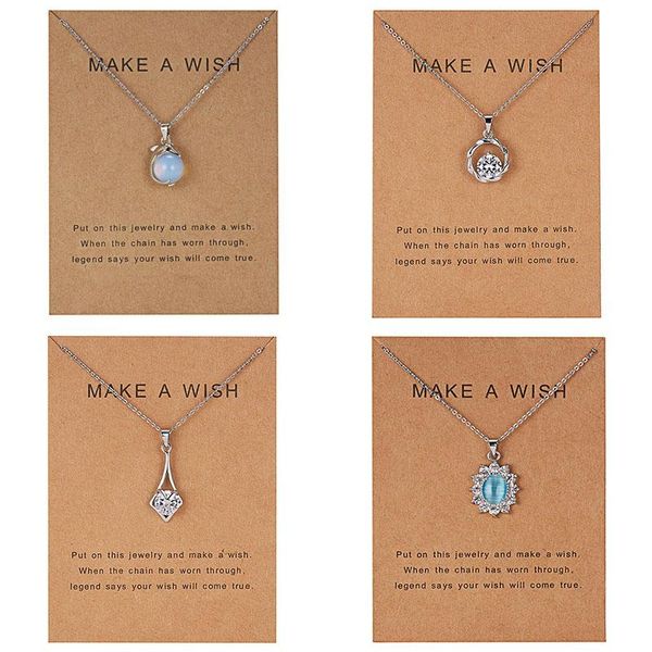 pendant necklaces 1pc gorgeous natural stone dolphin flower shining rhinestone link chain necklace with make a wish cardboard charm jewelry, Silver
pendant necklaces 1pc gorgeous natural stone dolphin flower shining rhinestone link chain necklace with make a wish cardboard charm jewelry, Silver