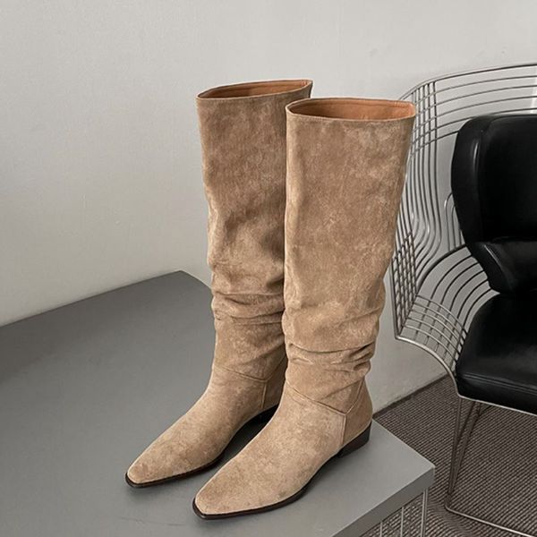 size 34-42 women shoes knee high boots low heels pleated fashion ins style daily winter outdoor female footwear, Black
size 34-42 women shoes knee high boots low heels pleated fashion ins style daily winter outdoor female footwear, Black