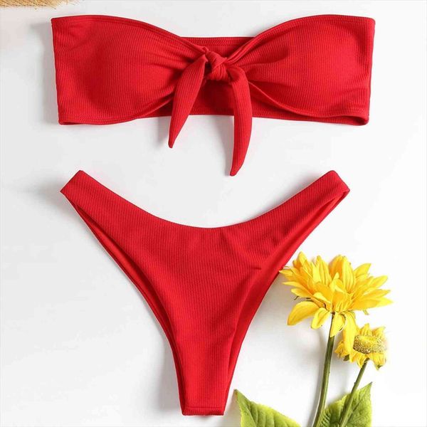bowknot ribbed bikinis strapless bandeau women swimsuits bikini set high cut thong swimming suit for maillot de bain biquini, White;black
bowknot ribbed bikinis strapless bandeau women swimsuits bikini set high cut thong swimming suit for maillot de bain biquini, White;black