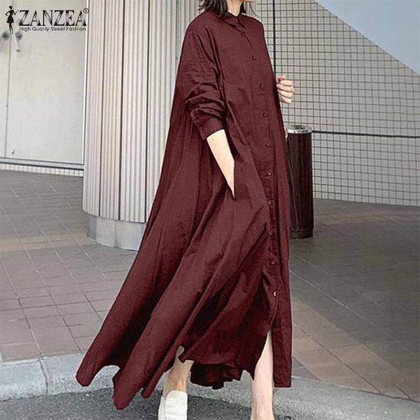 zanzea fashion women sundress spring solid long shirt dress long sleeve lapel neck loose buttons down vestido femme oversized, Black;gray
zanzea fashion women sundress spring solid long shirt dress long sleeve lapel neck loose buttons down vestido femme oversized, Black;gray